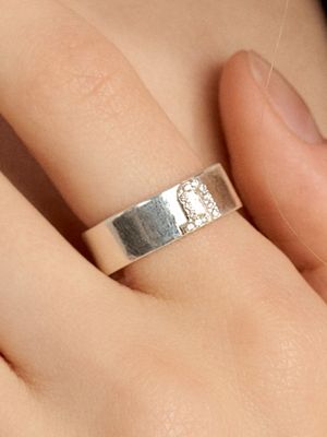 [Ir250]Shiny Signature Silver Ring
