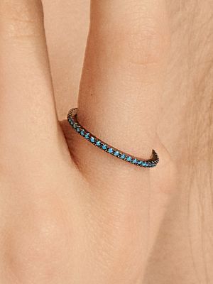 [Ir246]Rainbow SleekChicTurquoise Silver Ring