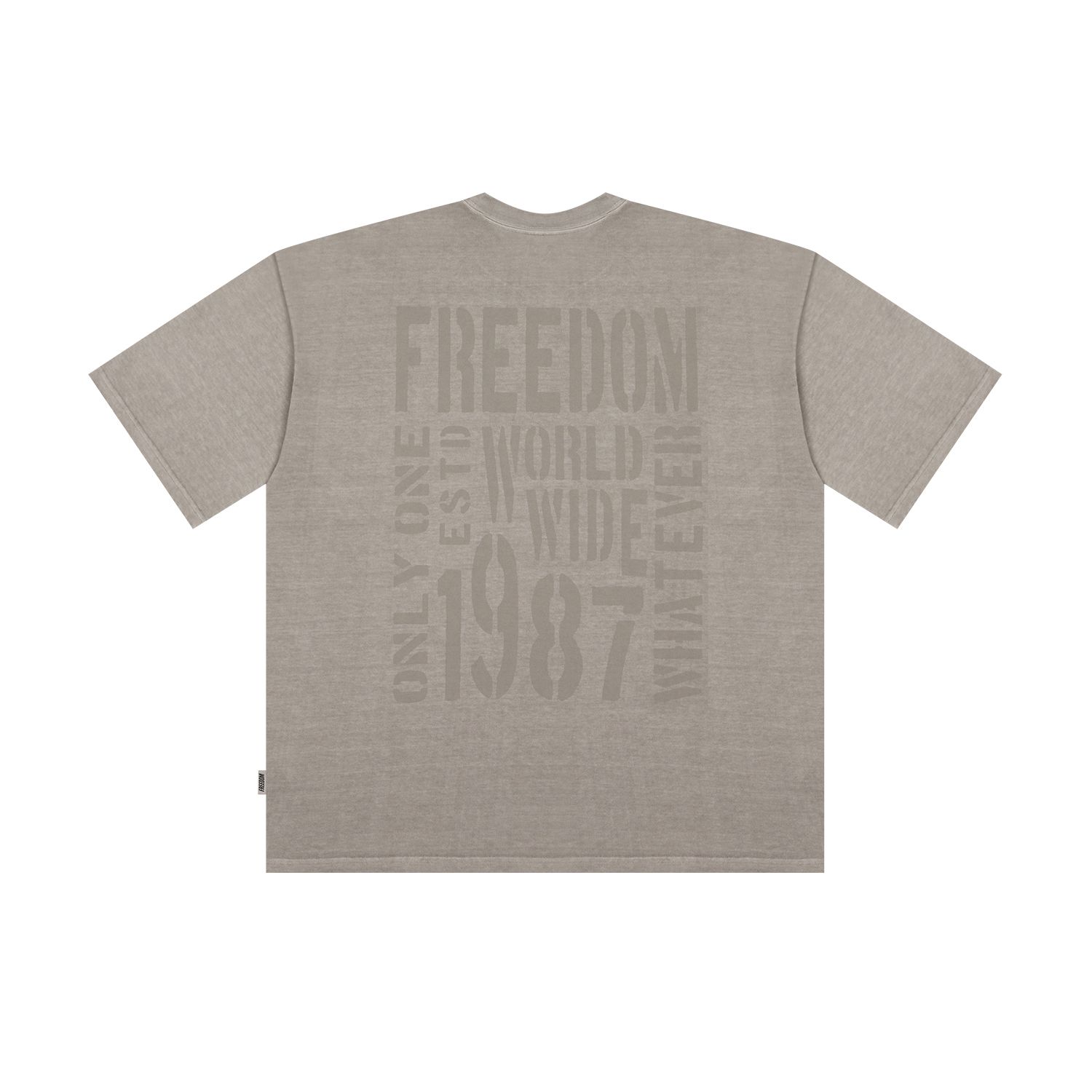 ☆FREEDOM☆ Freedom 1987 Pigment T-Shirt Khaki FD24SMTS0290K MUSINSA | FREEDOM Freedom 1987 Pigment T-Shirt (Beige)