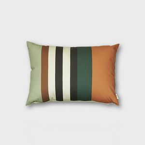 클래식 스트라이프 베개 커버 - 카키