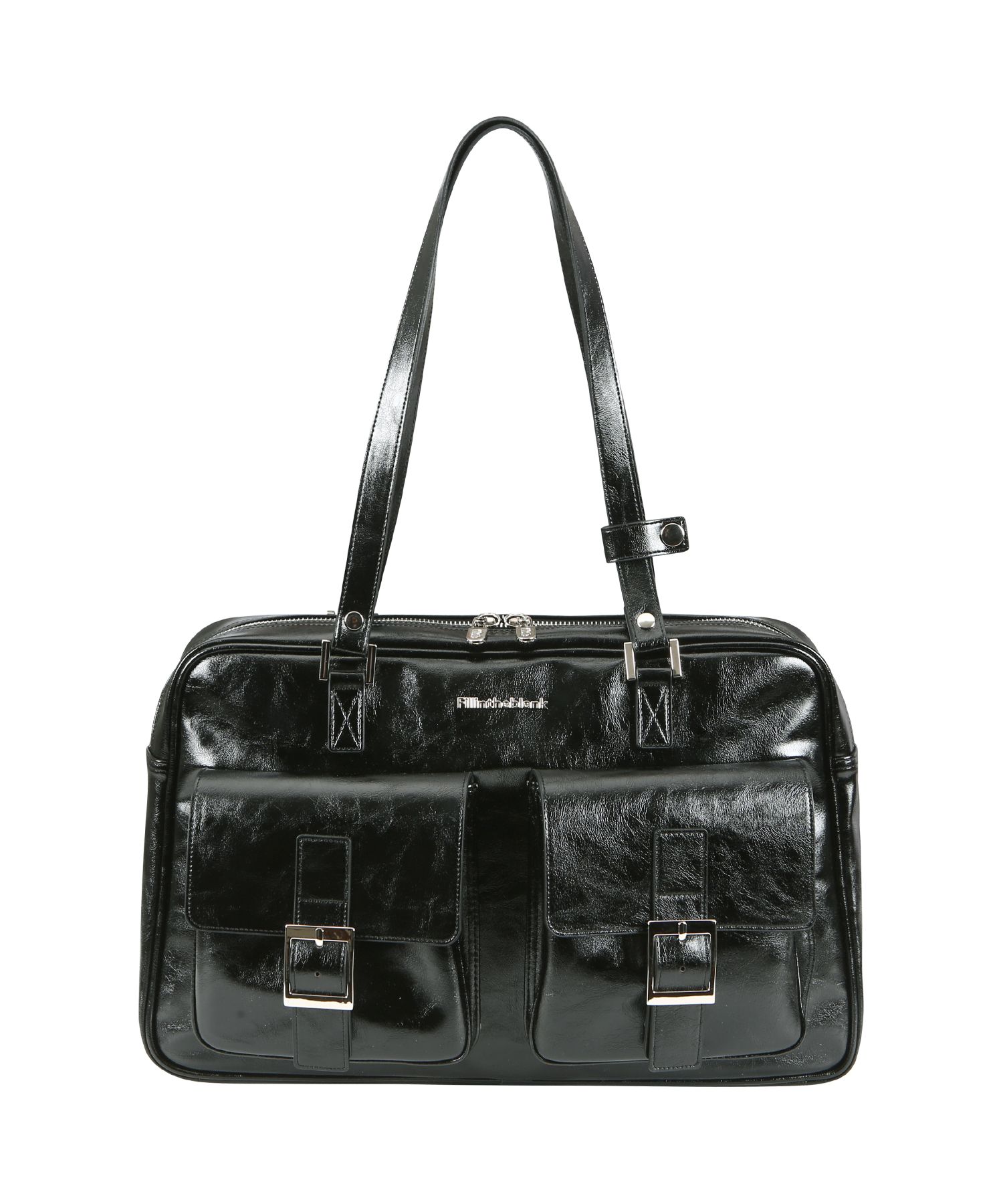 MUSINSA公式 | FILLINTHEBLANK PK Shoulder Bag (glossy)(black)