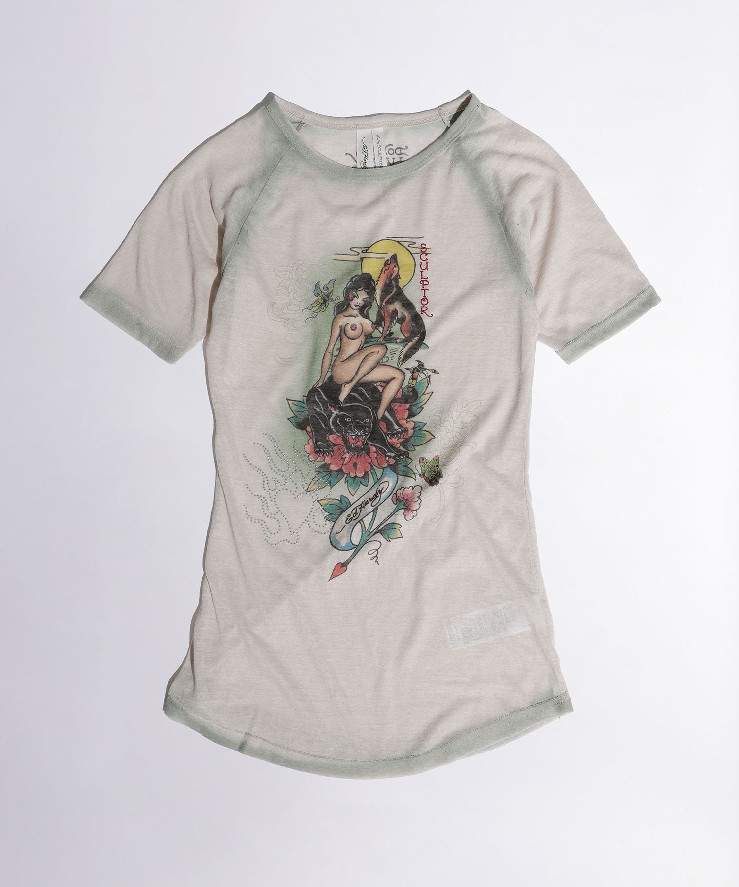 스컬프터(SCULPTOR) [Sculptor X Ed Hardy] Brush Raglan Tee Raw
