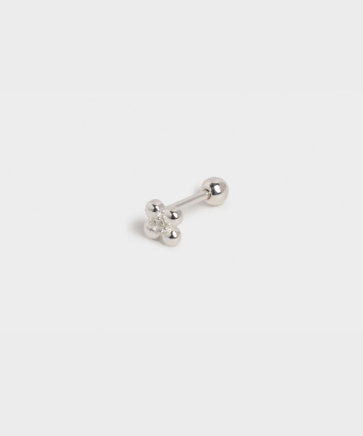 포스트루드(POSTLUDE) [SILVER] MINI BALL FLOWER PIERCING