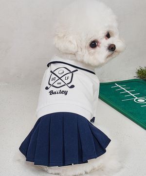 강아지 골프 원피스 네이비