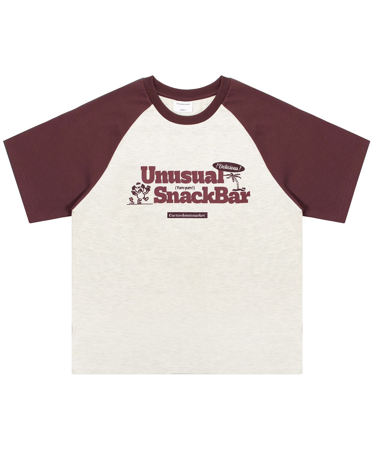 캑터스도넛마켓(CACTUSDONUTMARKET) SnackBar Raglan T-Shirt - Oatmeal