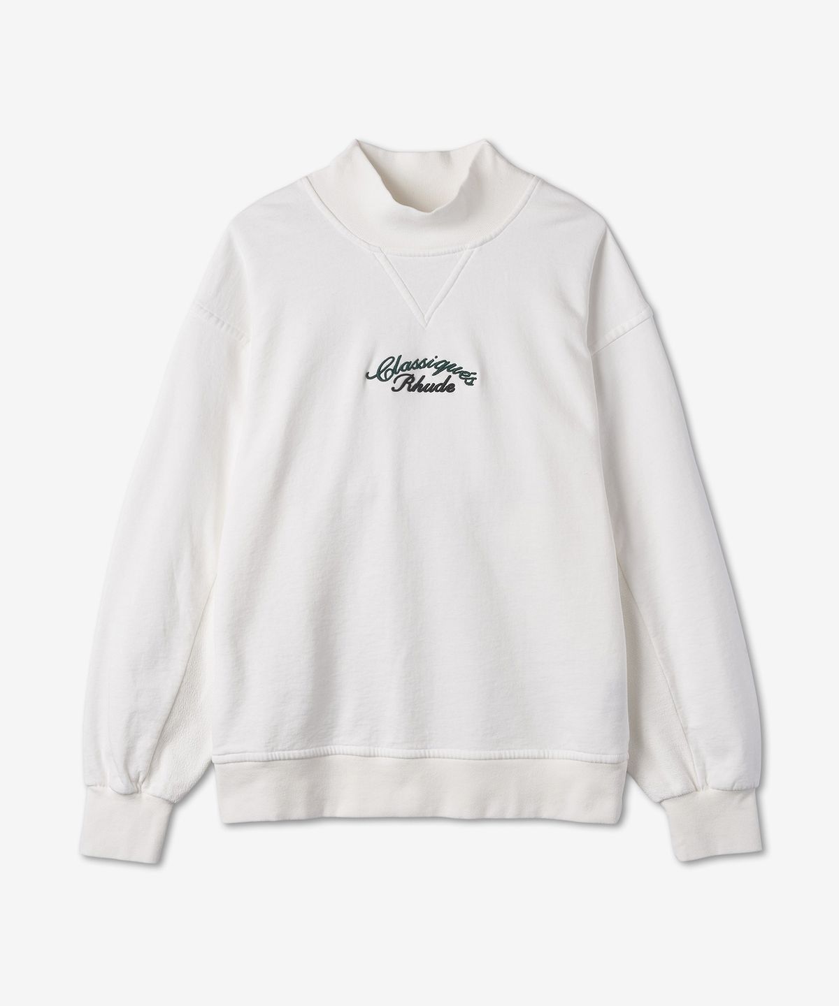 루드(RHUDE) 플리스 풀오버 터틀넥 맨투맨 - 크림 / RHFW22SW020821140114