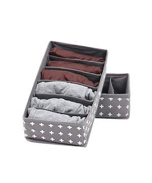 크로스 속옷정리함 6+6칸 [그레이]