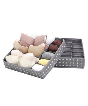 크로스 속옷정리함 10+10칸 [그레이]