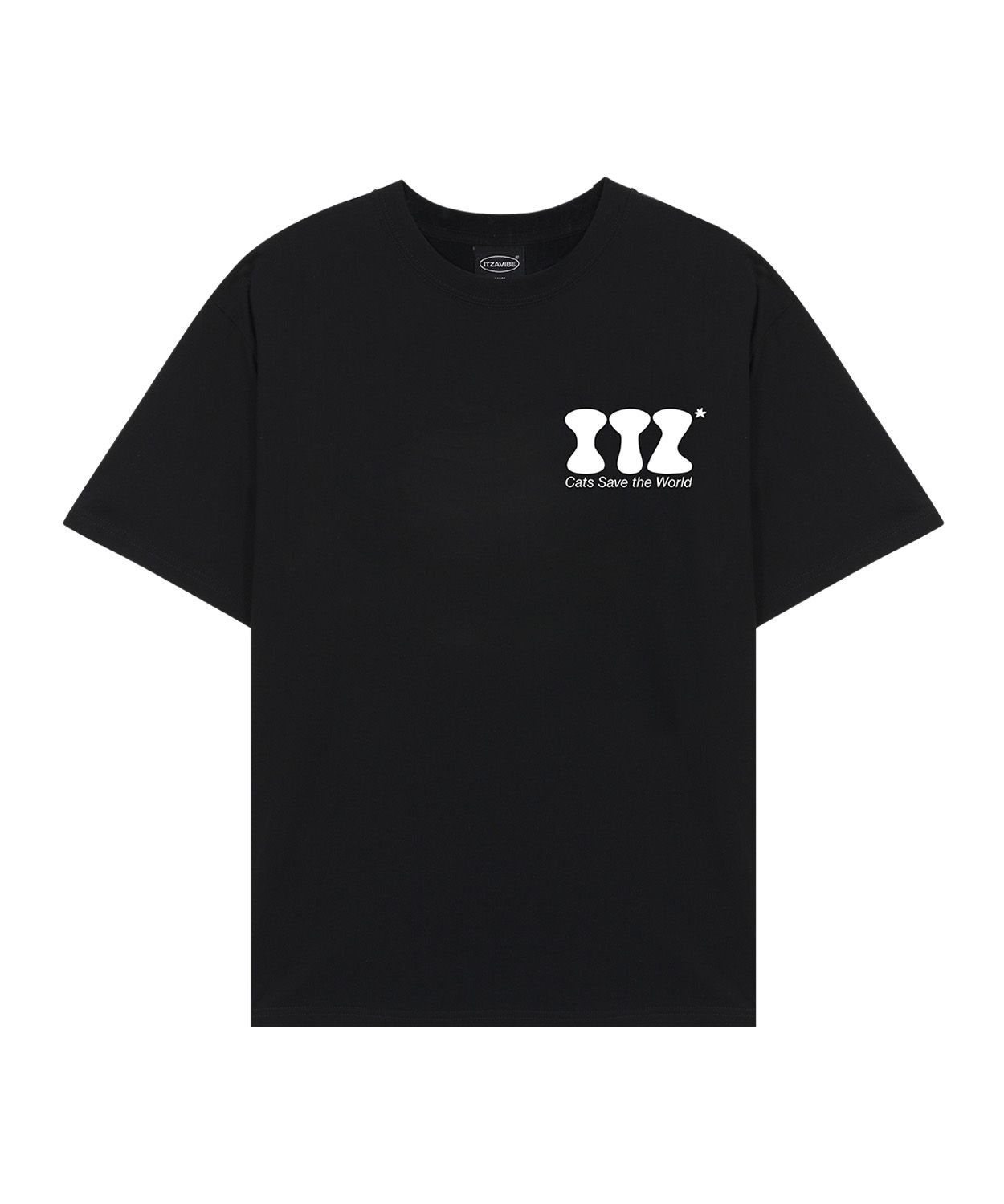 ◆25SS ITZAVIBE MIX LOGO T SHIRT/2色◆ MIX LOGO T SHIRT - BLACK - ITZAVIBE | 60% - Asian Fashion
