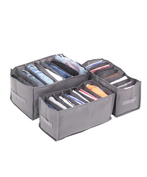 쏙쏙 칸칸이 의류정리함 3종 (중형+대형+특대형) [그레이]