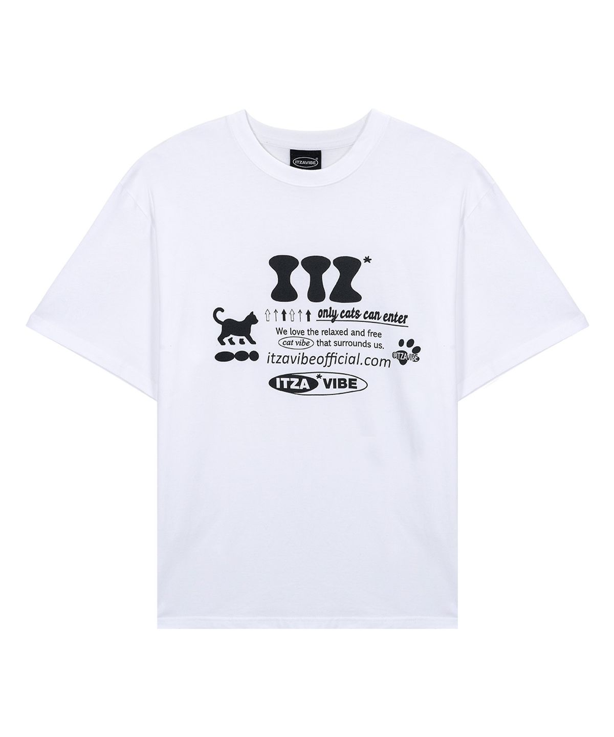 잇자바이브(ITZAVIBE) ITZ OFFICIAL LOGO T SHIRT - WHITE