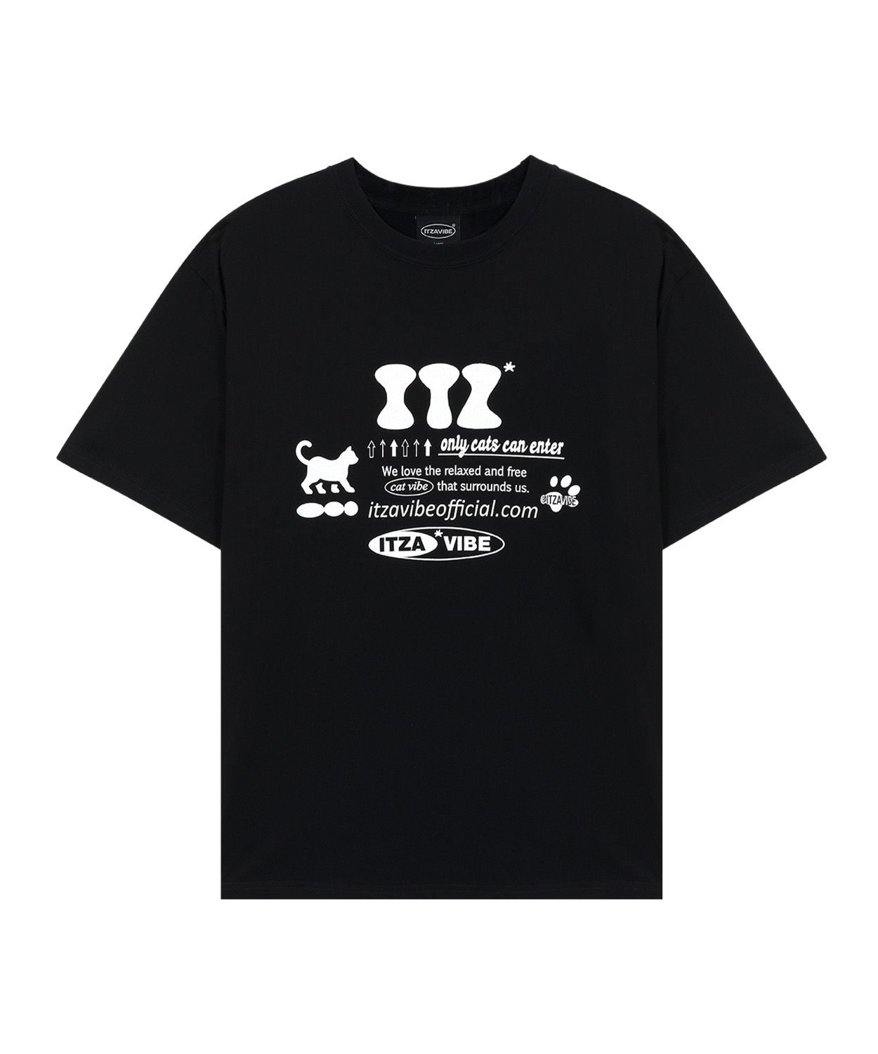 Tシャツ・カットソー [ITZAVIBE] ITZ OFFICIAL LOGO T SHIRT(3 COLOR) ITZ OFFICIAL LOGO T SHIRT - WHITE - ITZAVIBE | 60% - Asian