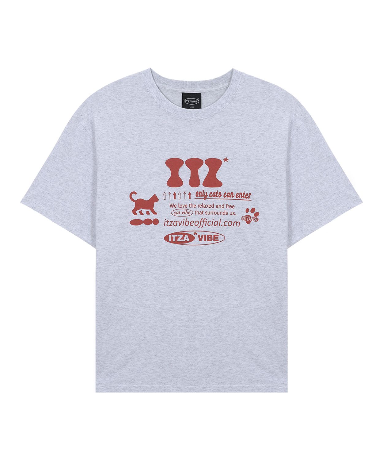 Tシャツ・カットソー [ITZAVIBE] ITZ OFFICIAL LOGO T SHIRT(3 COLOR) ITZ OFFICIAL LOGO T SHIRT - WHITE - ITZAVIBE | 60% - Asian
