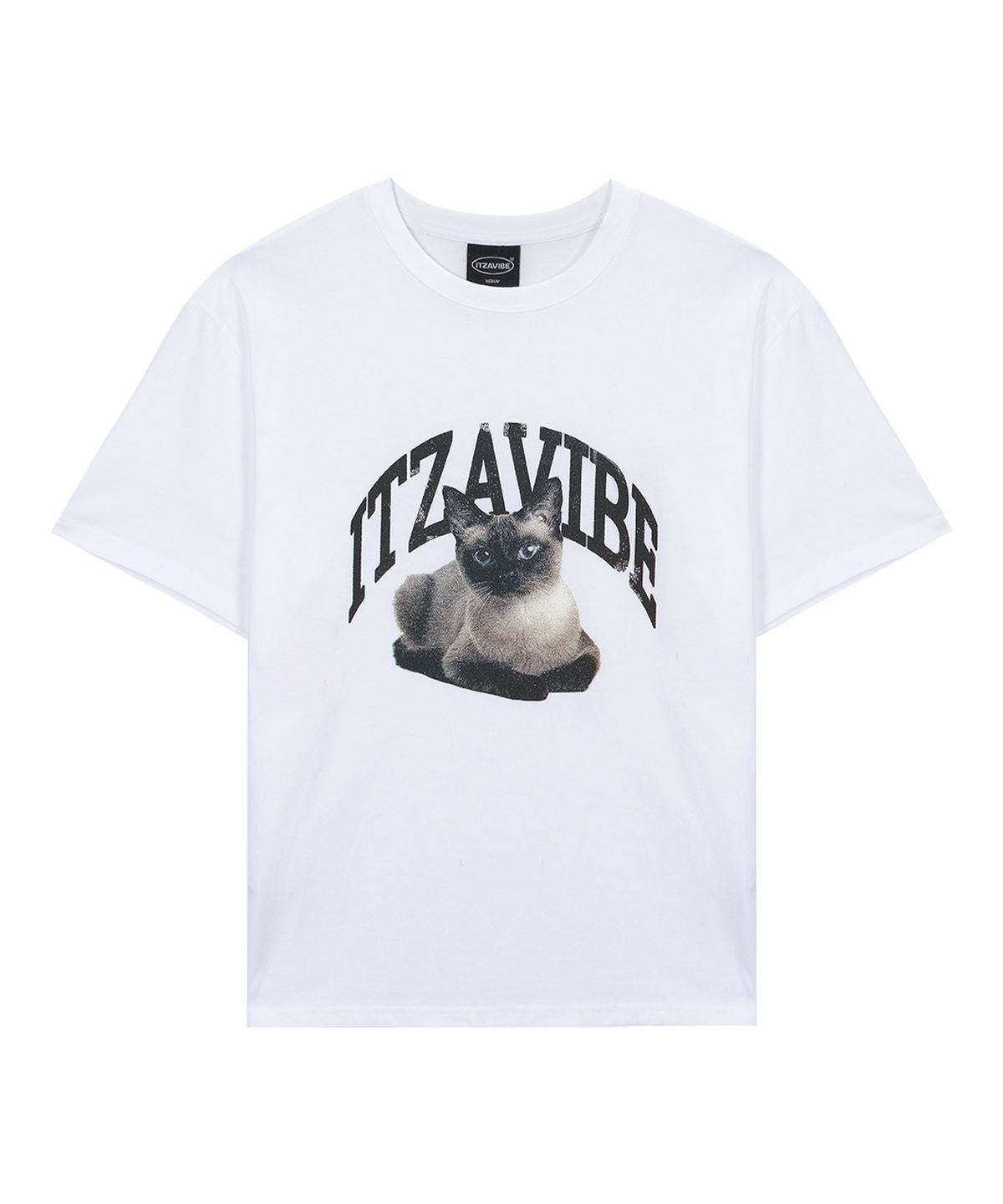 잇자바이브(ITZAVIBE) SIAMESE CAT VINTAGE LOGO T SHIRT