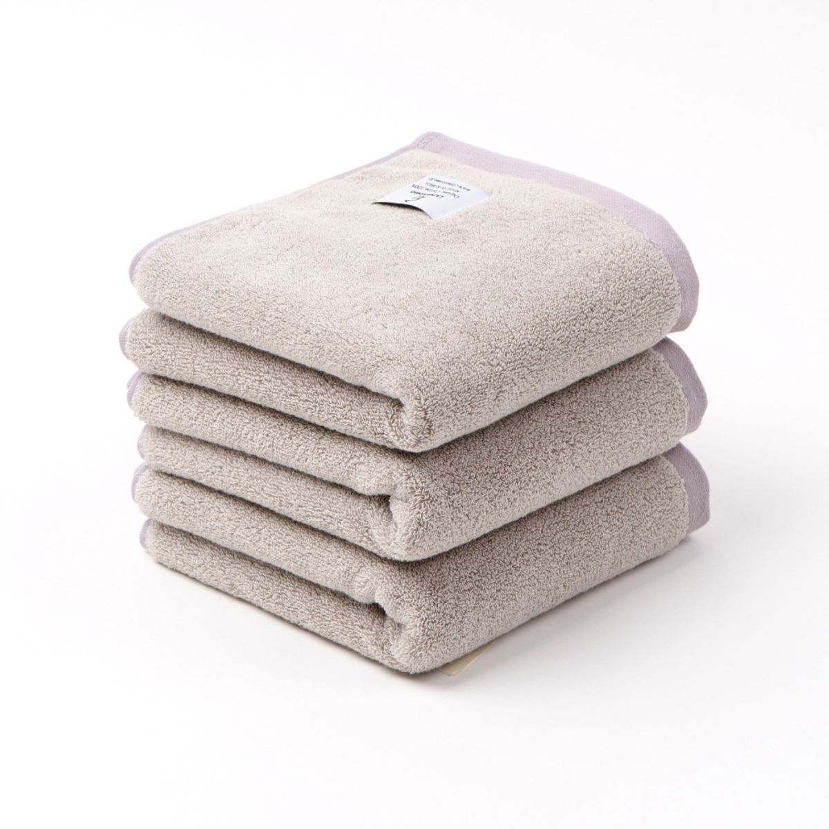 클라우썸(CLAWESOME) 오가닉수건 패턴 퍼플그레이 웨이브 185g 3장