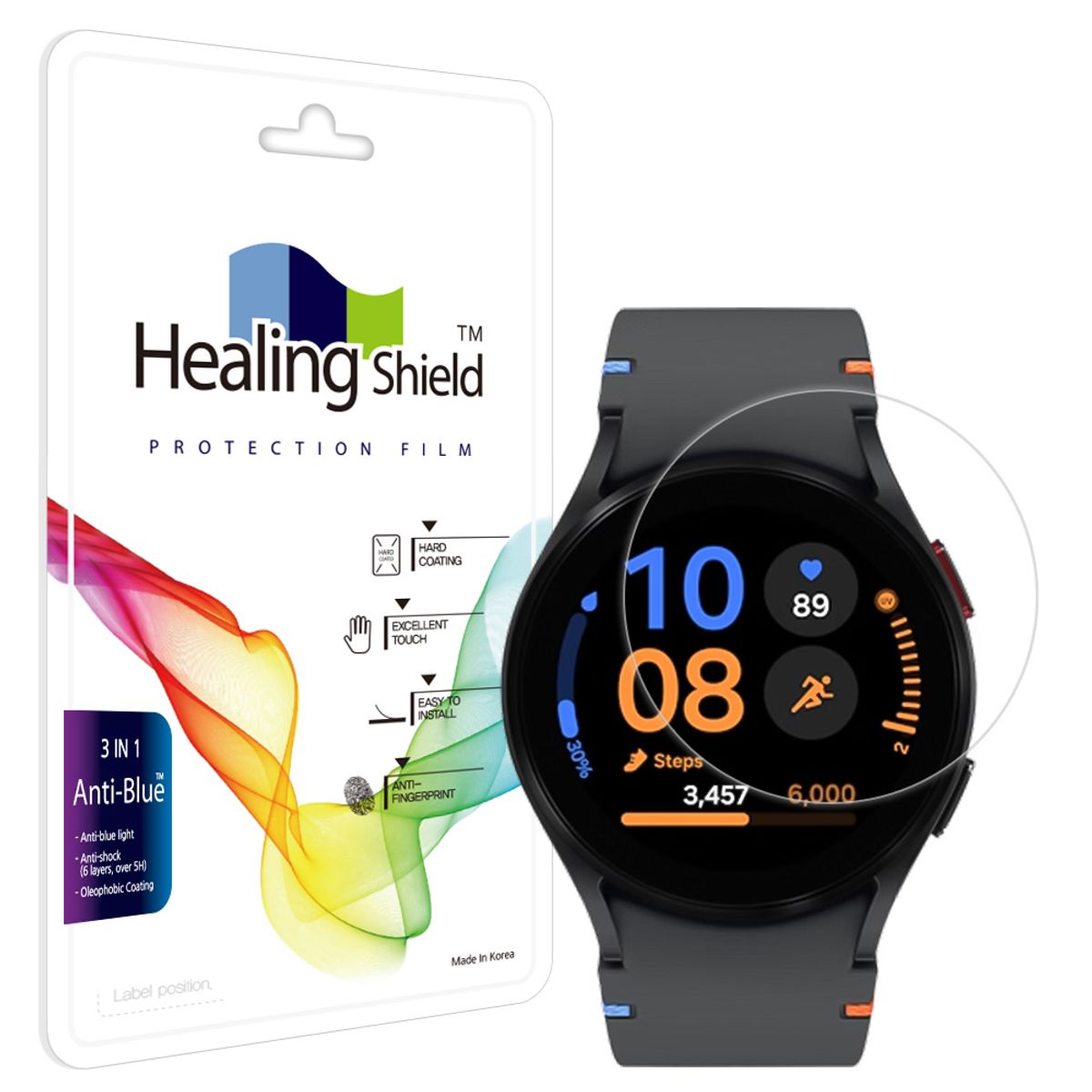 힐링쉴드(HEALINGSHIELD) 갤럭시워치 FE 블루라이트차단 액정보호필름 2매