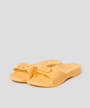 (WOMEN) PVC 원 스트랩 샌들  레몬 (HH44K2A13F)