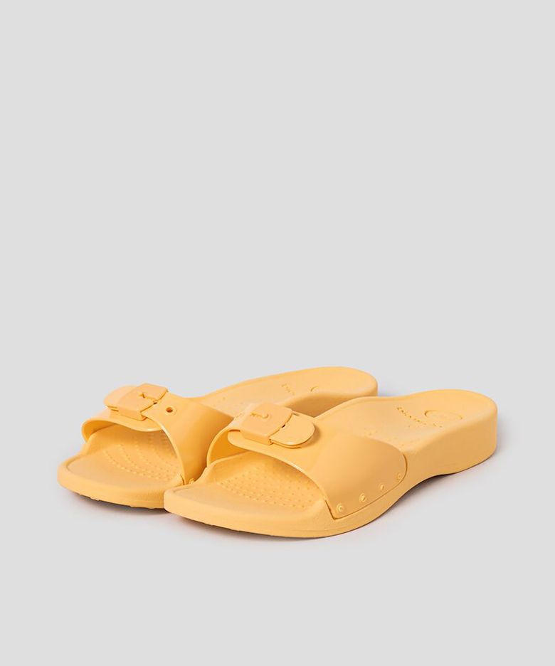 (WOMEN) PVC 원 스트랩 샌들  레몬 (HH44K2A13F)