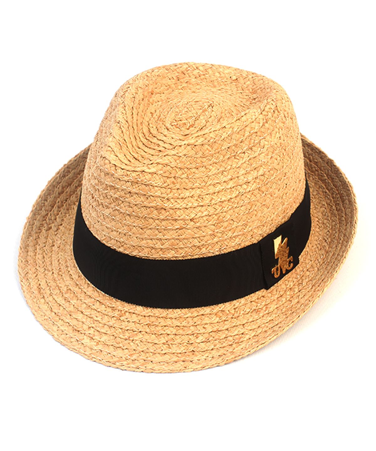 유니버셜 케미스트리(UNIVERSAL CHEMISTRY) BU Raffia Line Beige Fedora 여름모자
