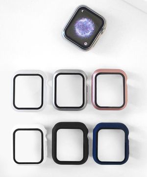 애플워치 전기종 풀커버 강화유리 액정보호 하드케이스