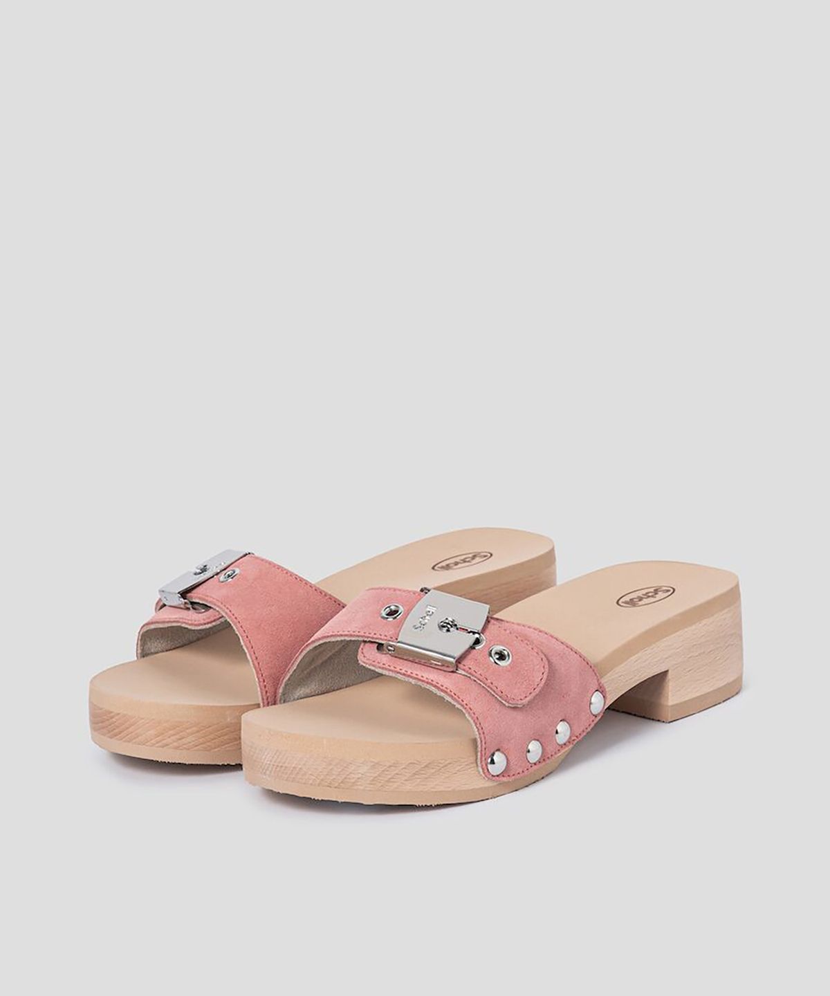 숄(SCHOLL) (WOMEN) 우드 솔 원 스트랩 샌들  라이트 퍼플 (HH44K2W19V)
