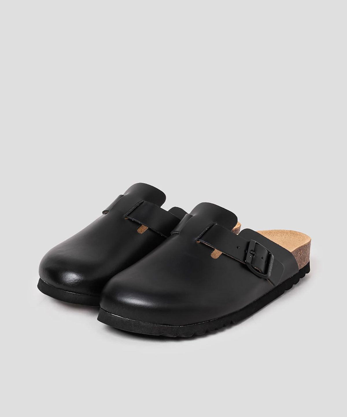 숄(SCHOLL) (WOMEN) 코르크 미드솔 크로그 샌들  블랙 (HH44K2C155)