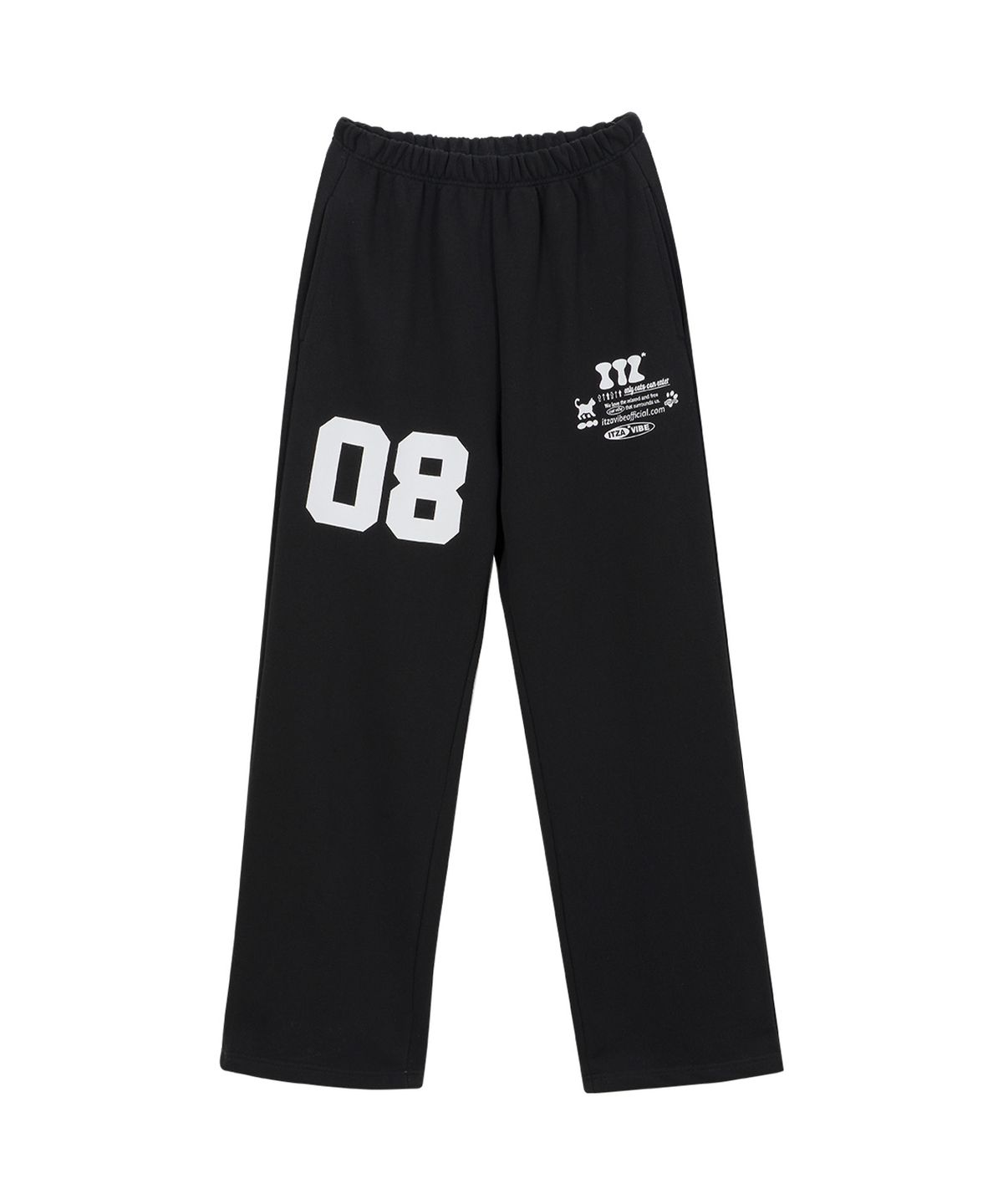 잇자바이브(ITZAVIBE) 08 MINI LOGO SWEAT PANTS - BLACK