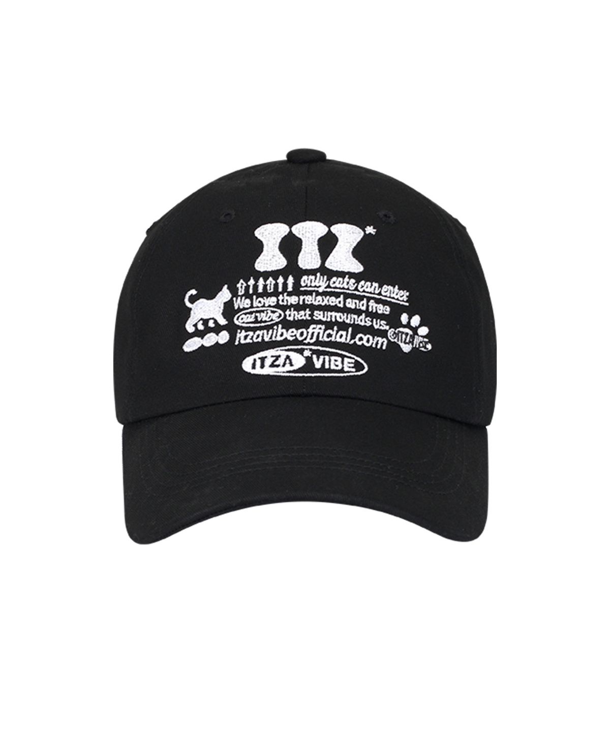 잇자바이브(ITZAVIBE) ITZ OFFICIAL LOGO BALL CAP - BLACK