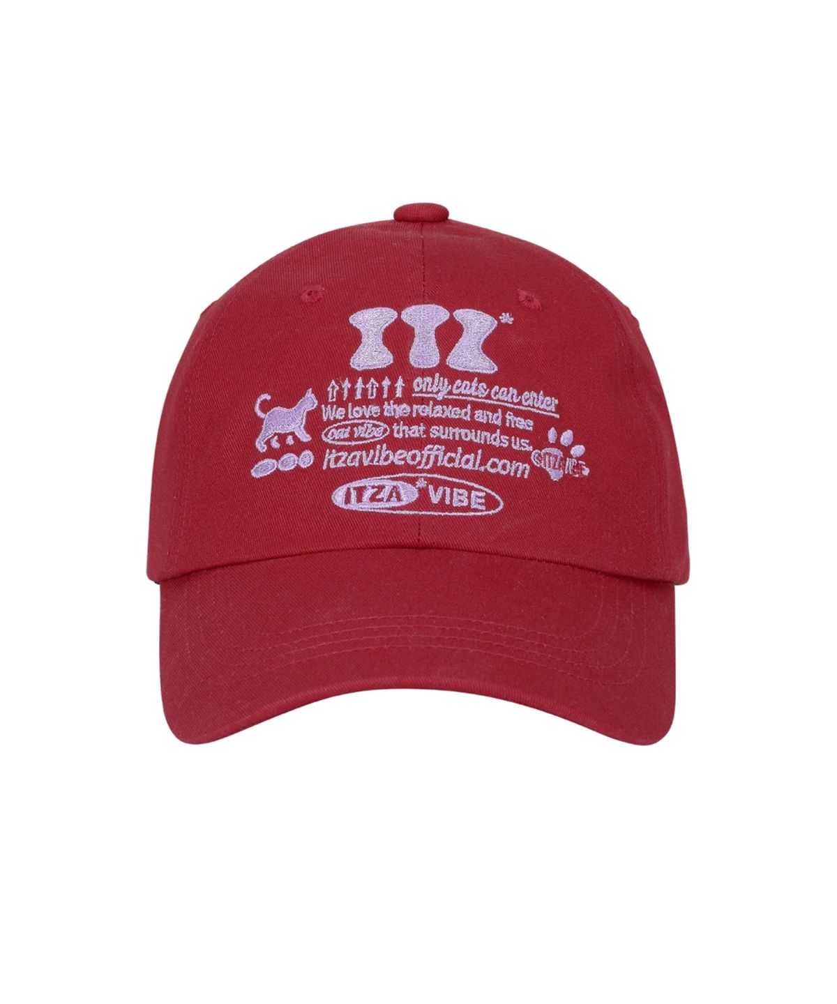 잇자바이브(ITZAVIBE) ITZ OFFICIAL LOGO BALL CAP - RED
