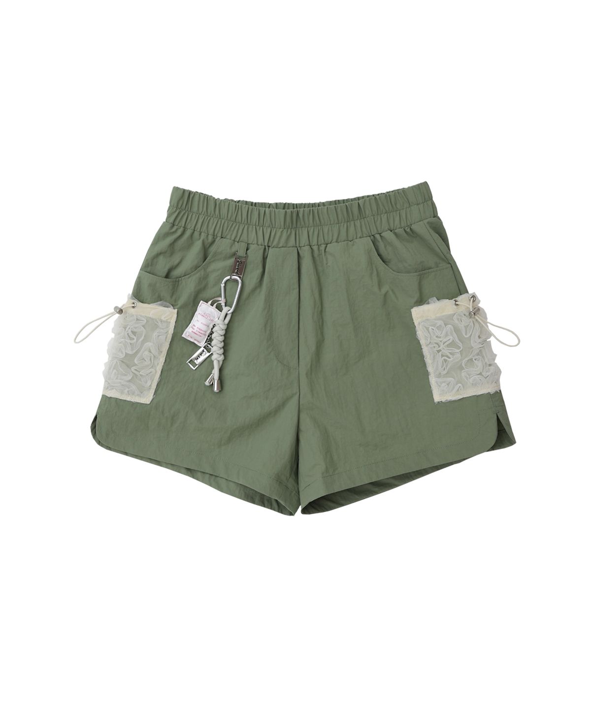 시월107(SIWL107) lace cargo pants (khaki)
