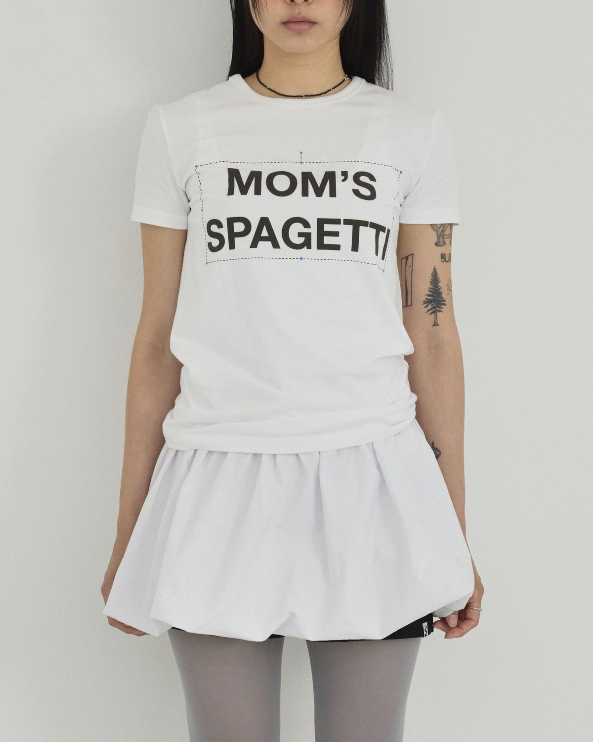 미와이후(MIYHOO) MOMS SPAGETTI EDIT TEE ( WHITE )