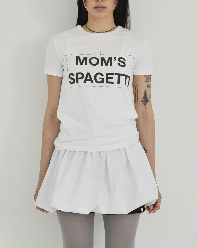 MOMS SPAGETTI EDIT TEE ( WHITE )