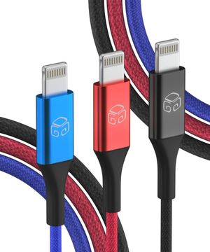 메탈 패브릭 아이폰 8핀 고속충전 케이블 3color