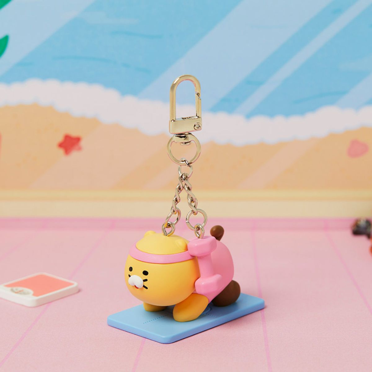 카카오프렌즈(KAKAO FRIENDS) 스포츠 피규어키링 요가_춘식이