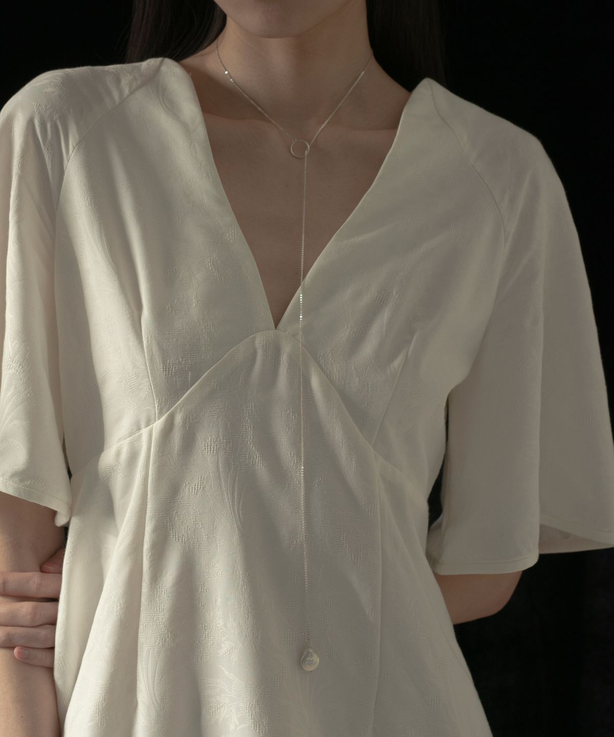 노비스도쿄(NOVICE TOKYO) 바로크 진주 목걸이 Baroque Pearl Lariat Necklace［Silver925］