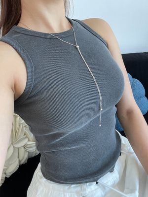 빈티지 워시드 슬리브리스 [피그먼트 다크그레이]