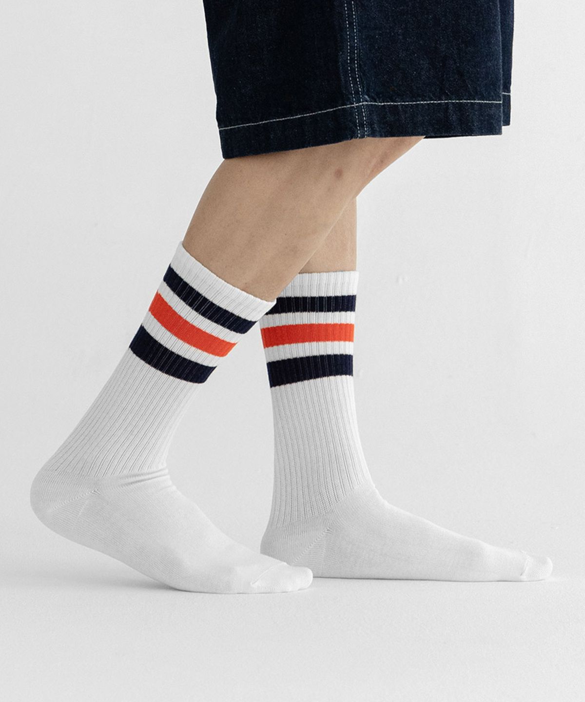 스튜디오 싹스탑(STUDIO SOCKSTOP) [3PACK] 여자 링글 크루삭스 6 COLORS