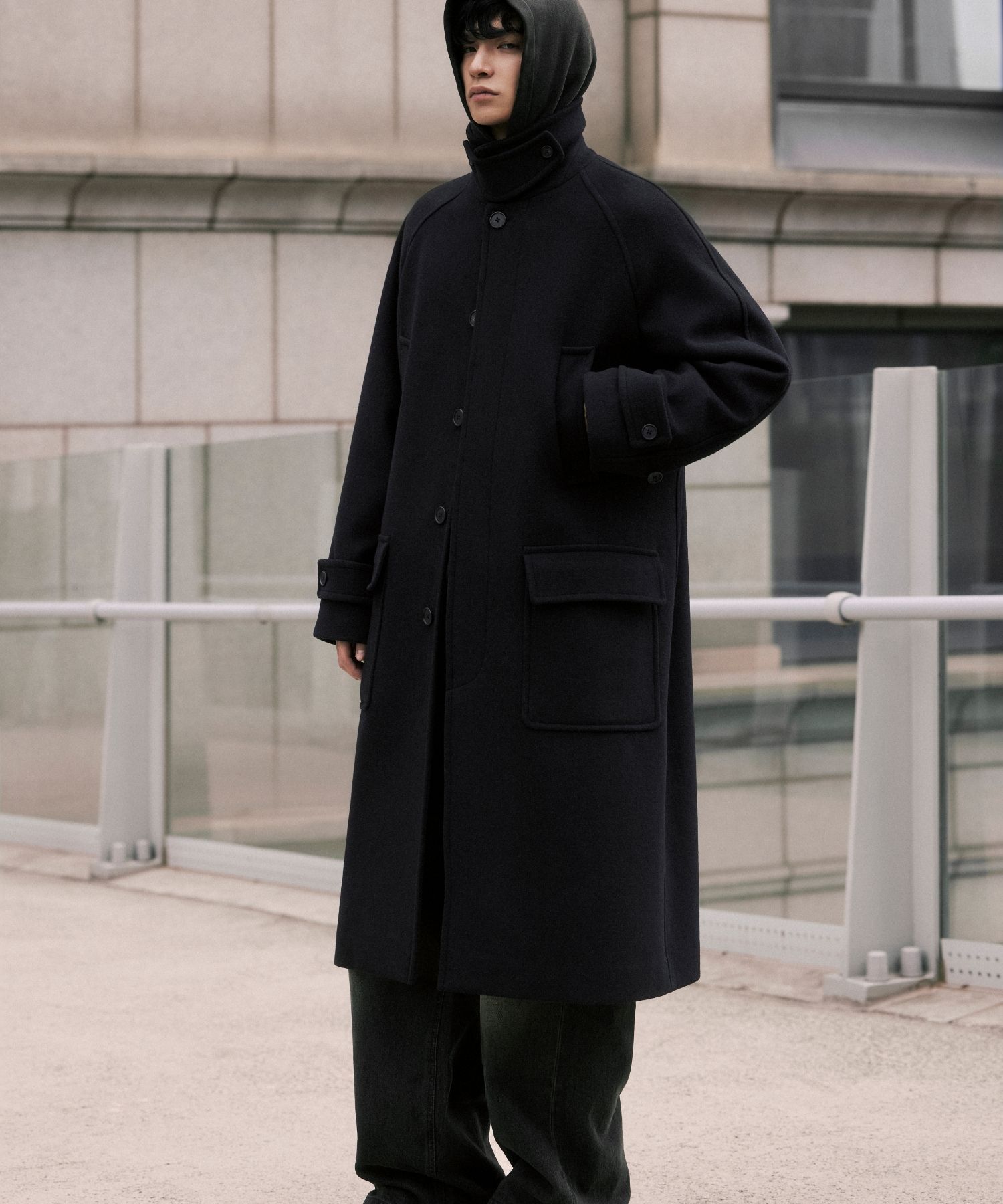 MUSINSA公式 | MUSINSA STANDARD ウールブレンドオーバーサイズムフ