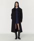 우먼즈 울 블렌드 오버 숄더 맥 코트 [블랙]