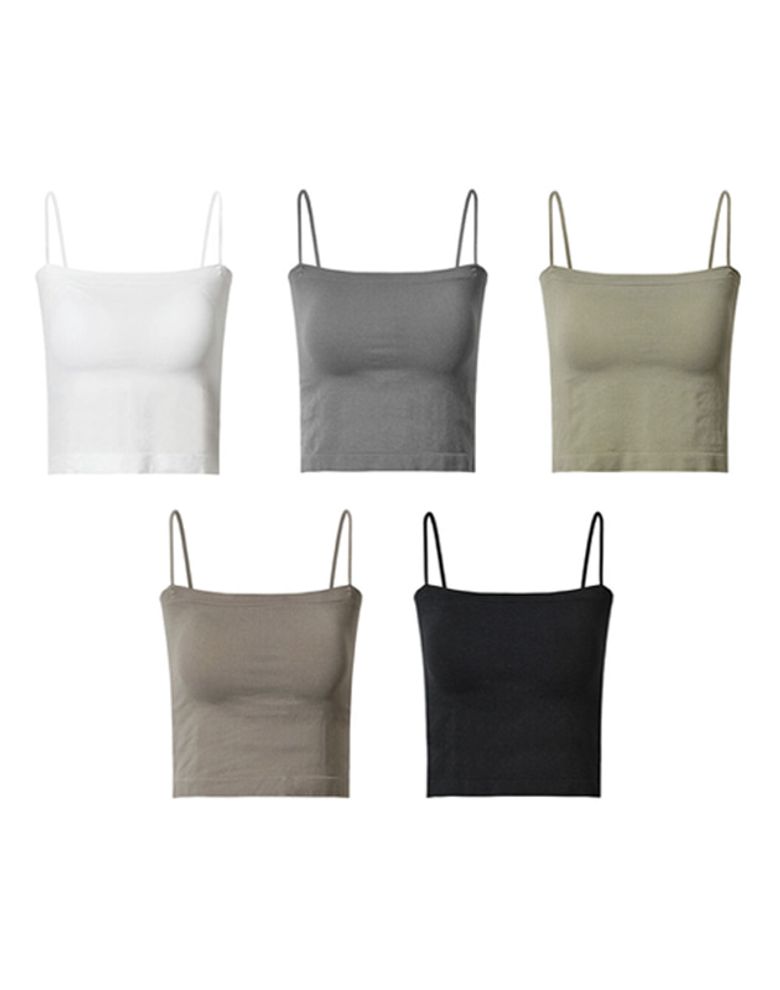 패드 튜브탑 (5 COLORS)
