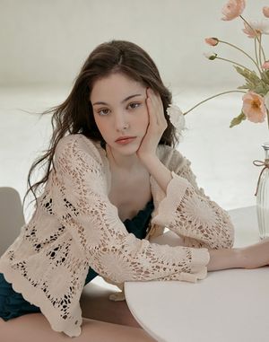 키베요 크로셰 커버업 가디건