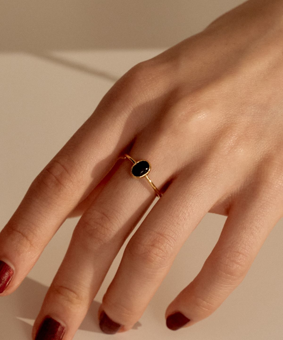 노비스도쿄(NOVICE TOKYO) 클래식 스톤 모티프 링 Classic Stone Motif Ring