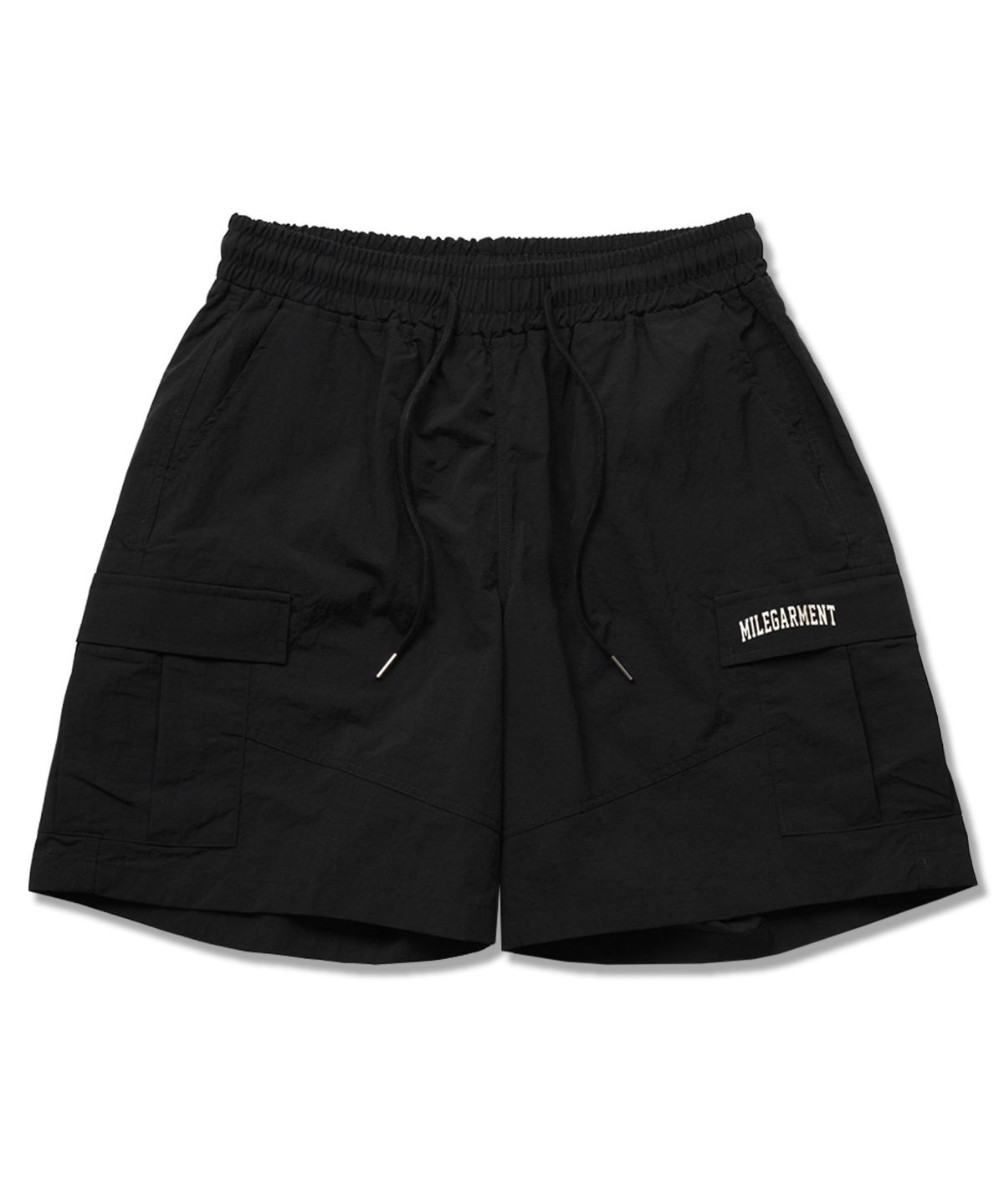 더마일(THEMILE) ELASTIC MIC CARGO PANTS [BLACK]