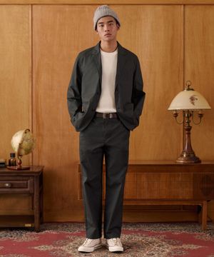 시티 워커스 테이퍼드 코튼 팬츠 [다크 그레이]