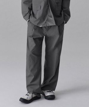 [시티 레저] CN 원 턱 와이드 밴딩 팬츠 [그레이]