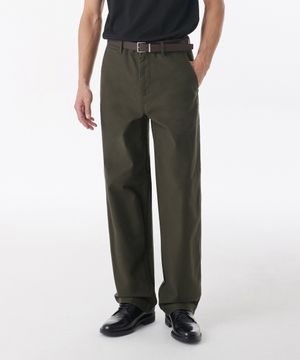 백 사틴 오피서 팬츠 [딥 카키]