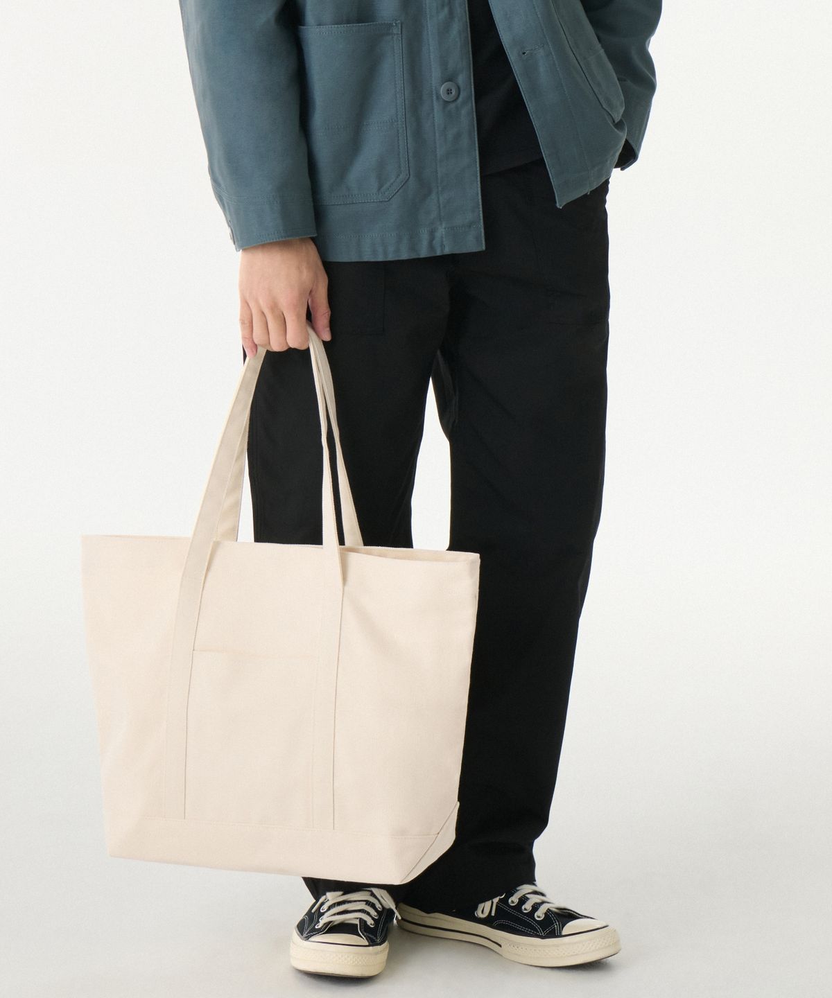 무신사 스탠다드(MUSINSA STANDARD) 데일리 캔버스 토트 백 [아이보리]