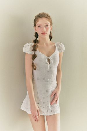 NYMPH LACE SWIMSUIT_White