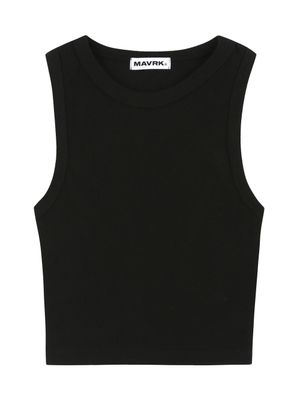 빈티지 워시드 크롭 슬리브리스 [블랙]