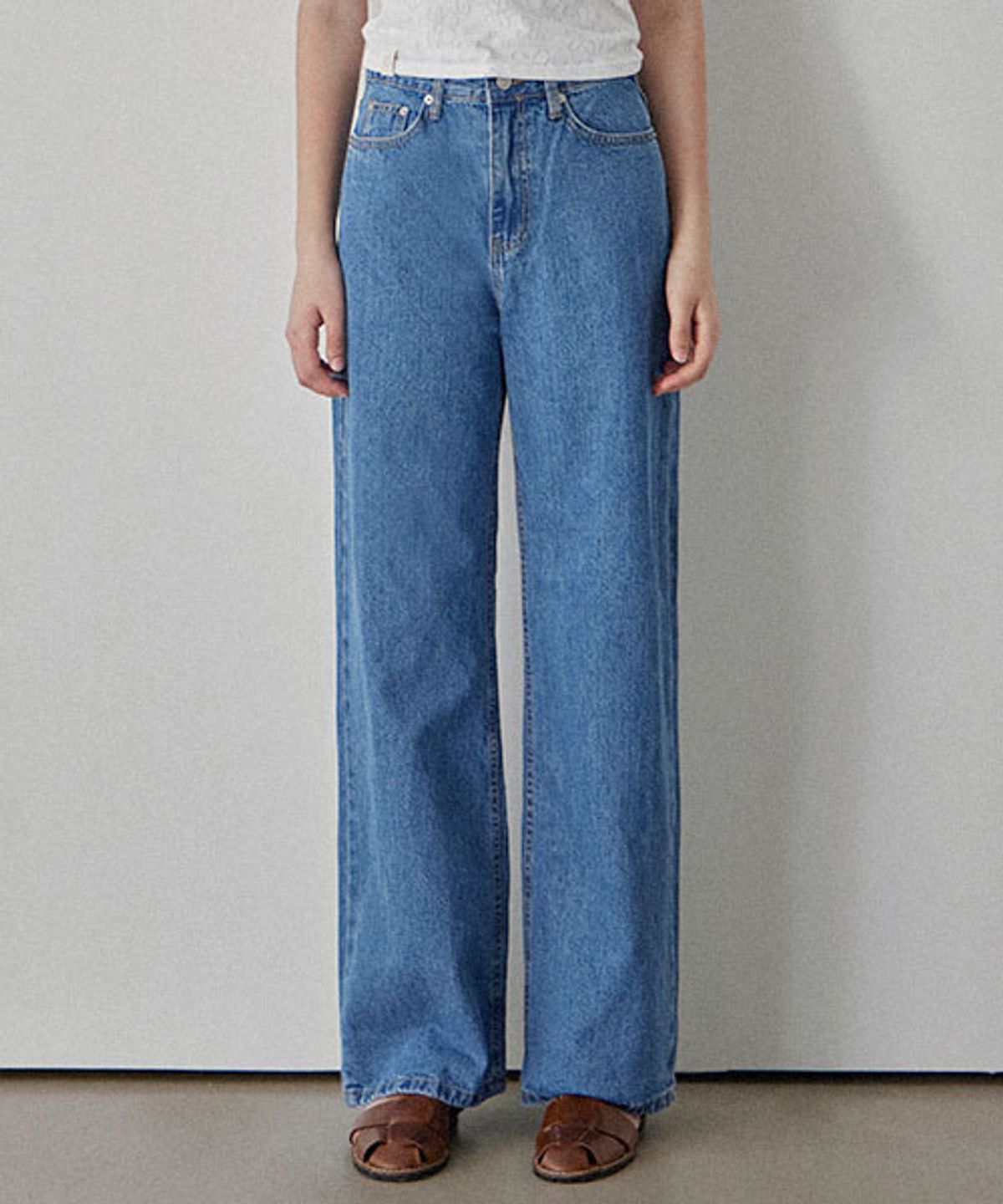헤인트(HAINT) DARIA LONG WIDE DENIM PANTS_2COLORS_DARK BLUE